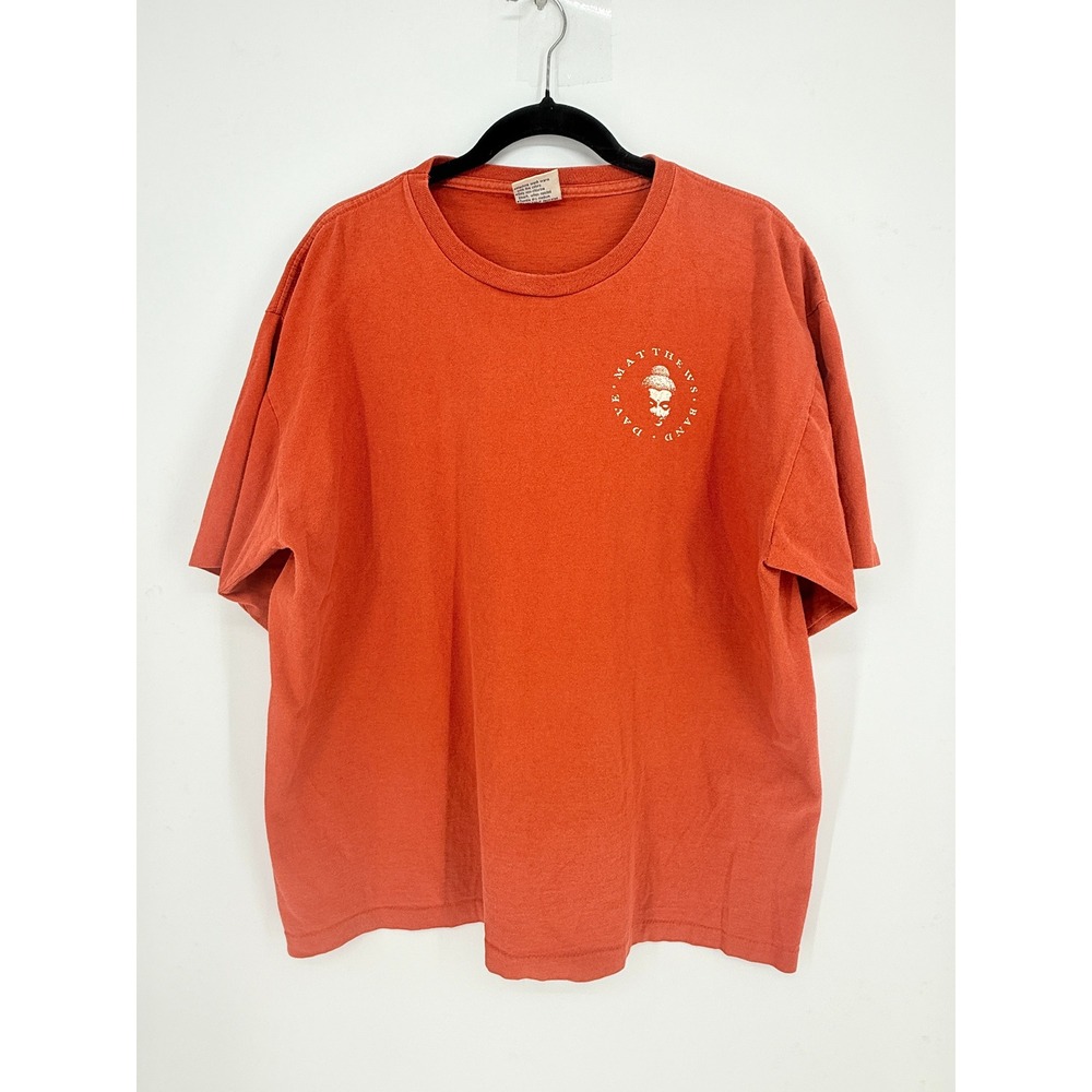 Vintage Dave Matthews Band Mens 2003 Concert Single Stitch T-Shirt XL Orange USA